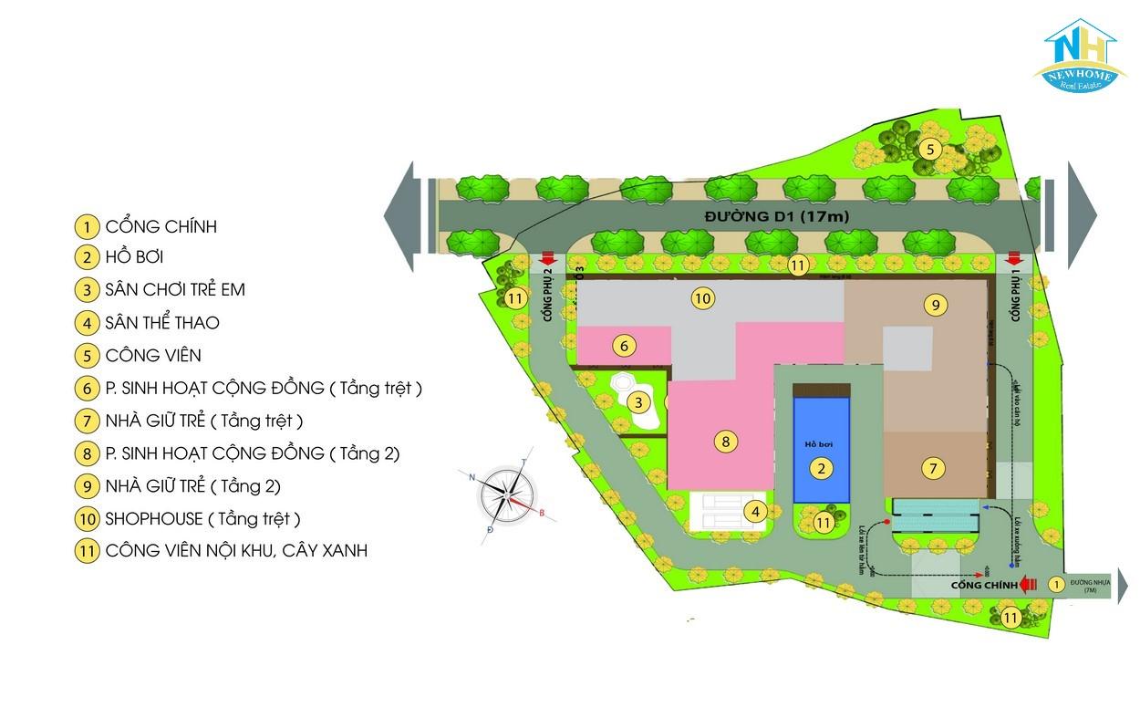 Mặt bằng tổng thể Bcons Green View