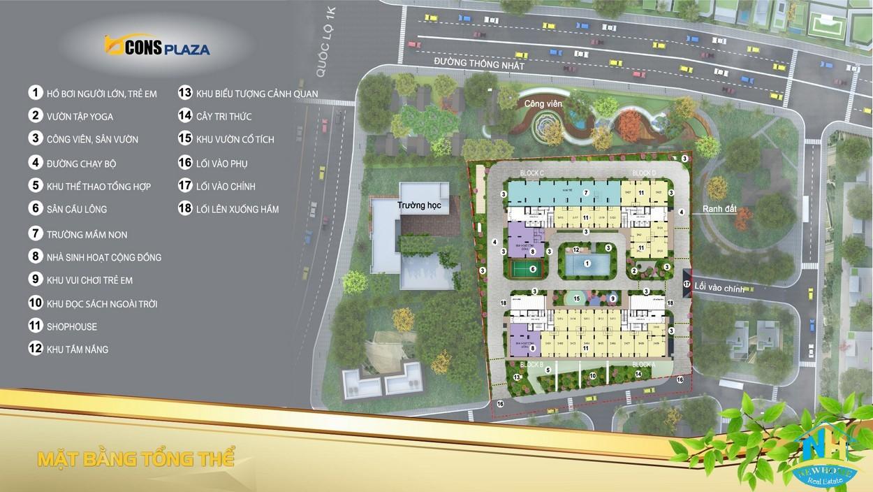 Mặt bằng tầng tiện ích Bcons Plaza