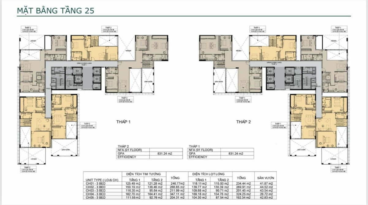 Essensia Sky Mặt bằng tầng dự án Essensia Sky
