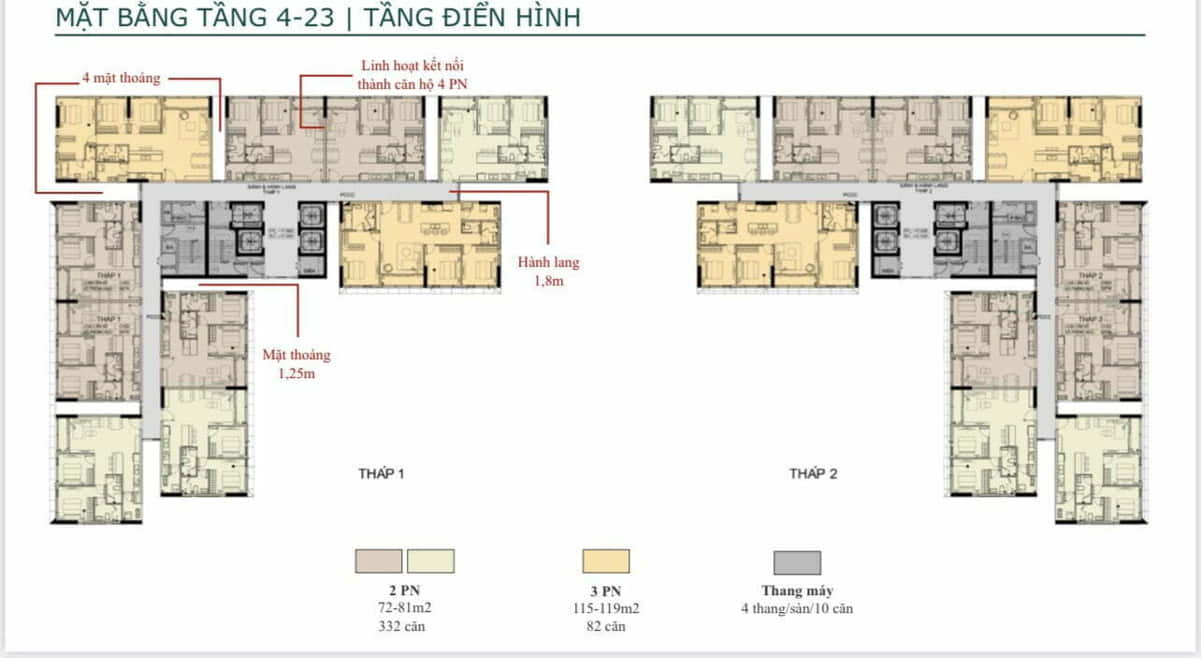 Essensia Sky Mặt bằng tầng dự án Essensia Sky