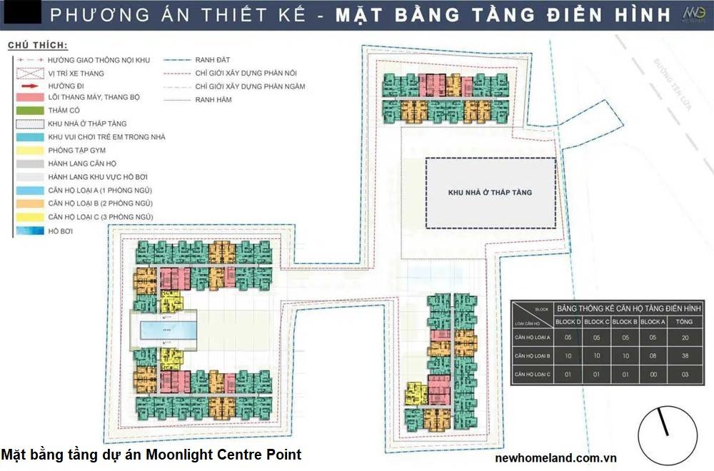 Mặt bằng tầng Moonlight Centre Point