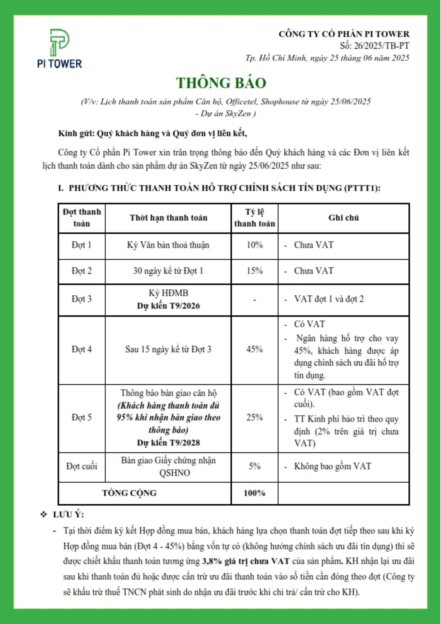 Phương thức thanh toán Sky Zen