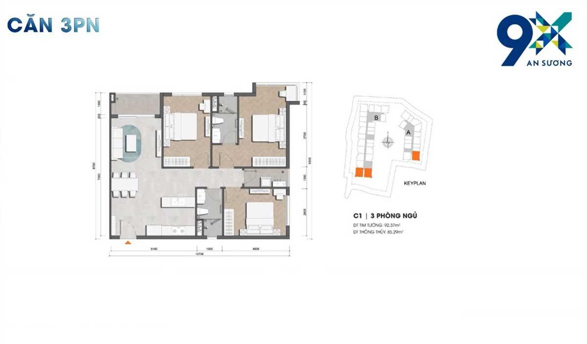 9X An Sương Thiết kế dự án căn hộ 9X An Sương