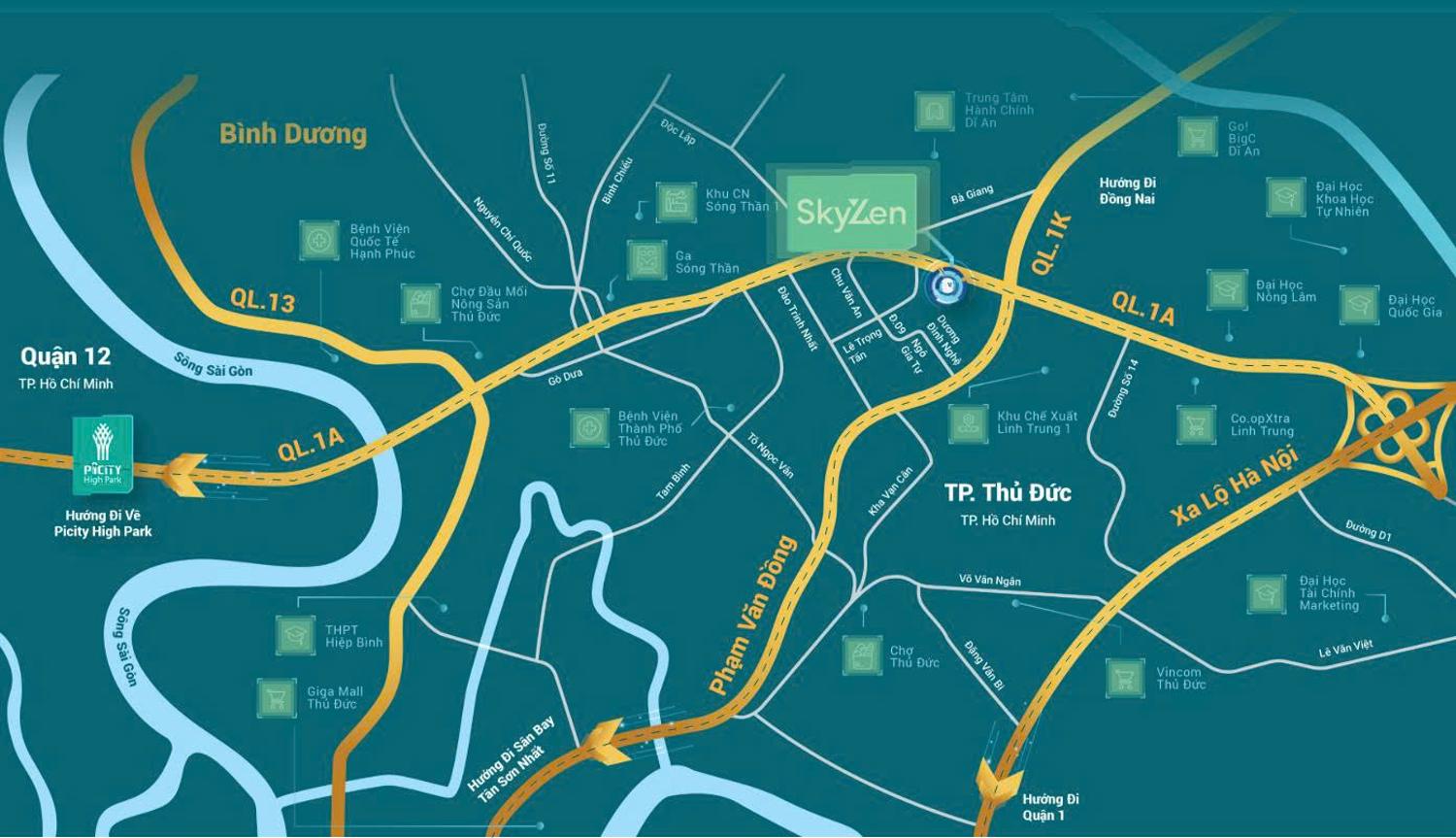Vị trí dự án Sky Zen