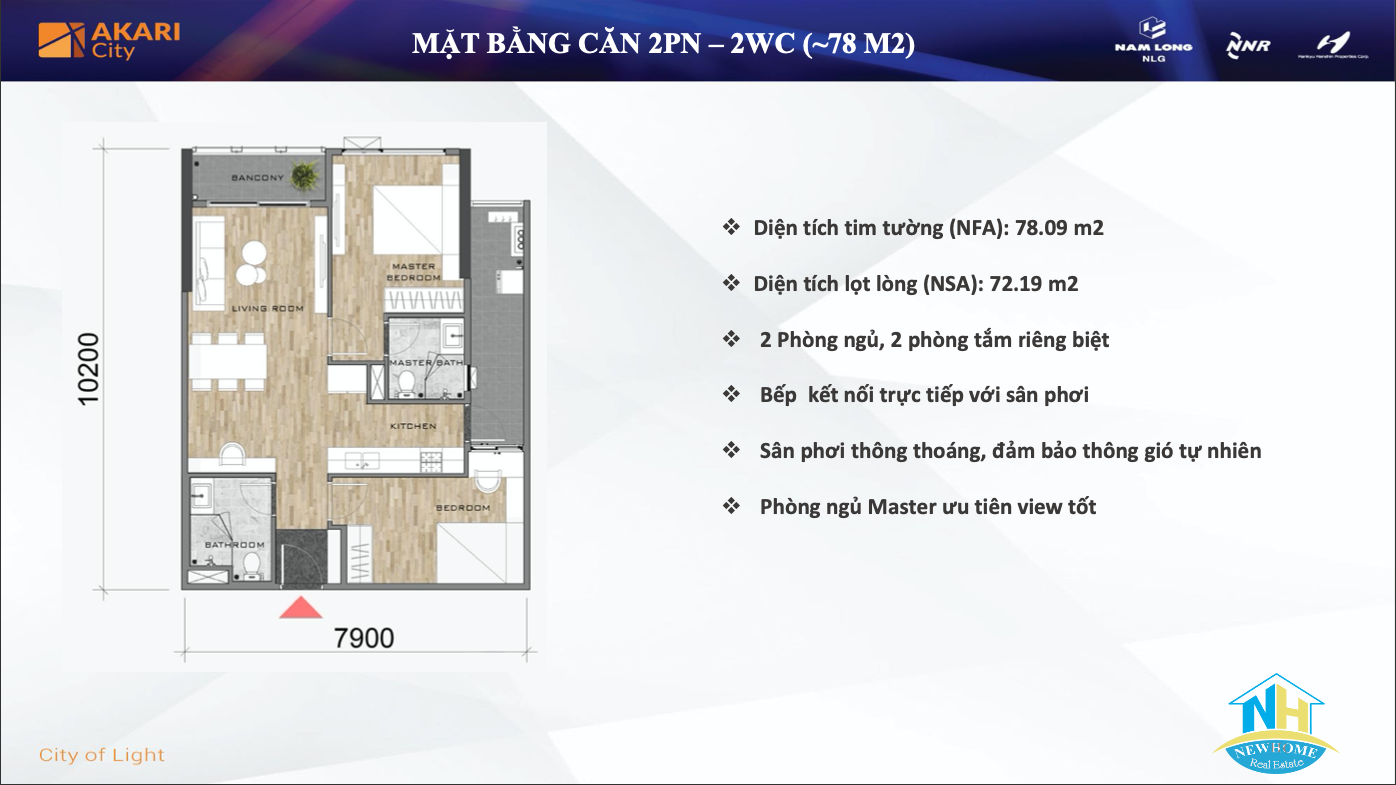 Akari City Bình Tân Thiết kế 78m2 Akari City