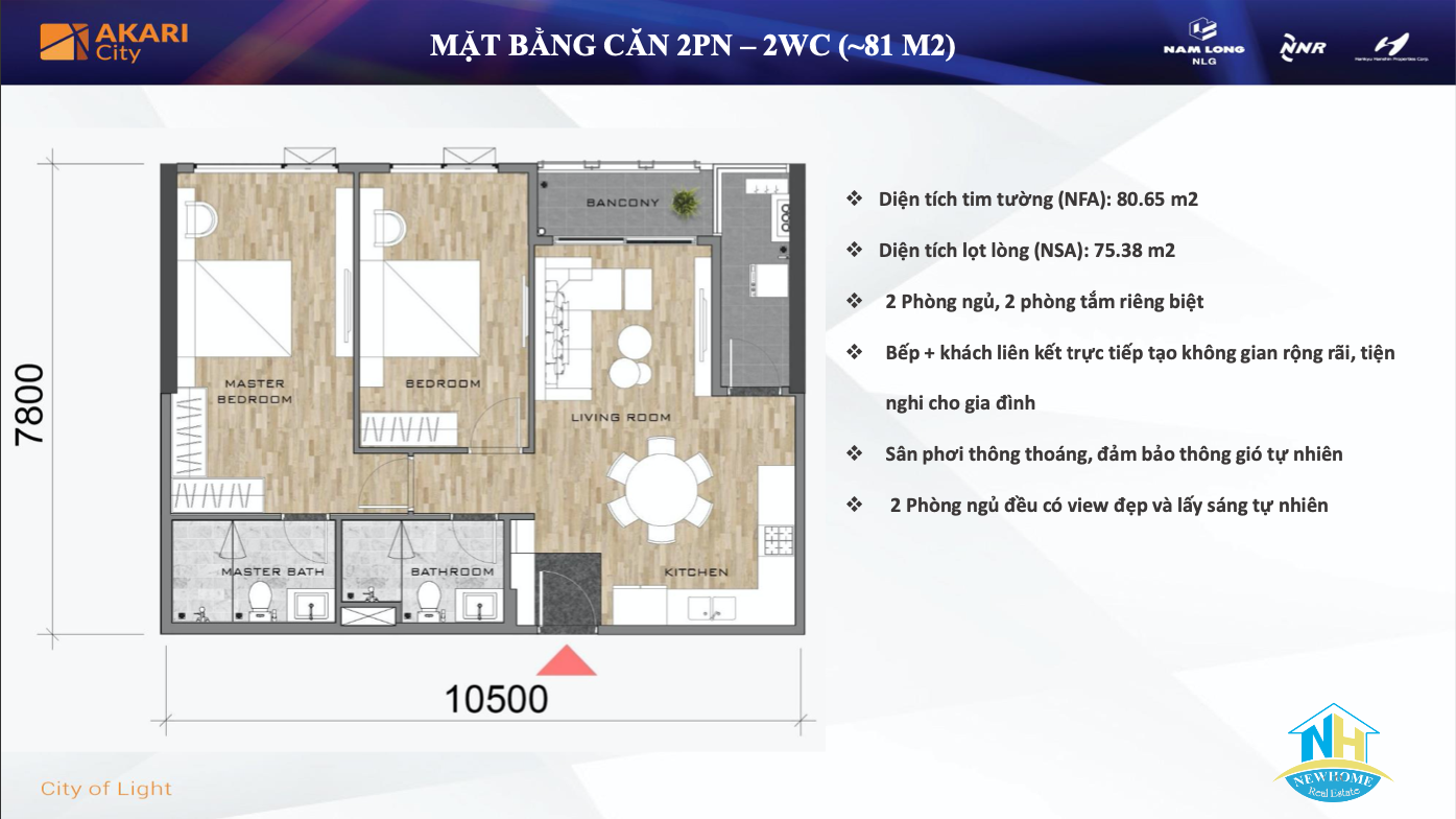 Akari City Bình Tân Thiết kế 81m2 Akari City