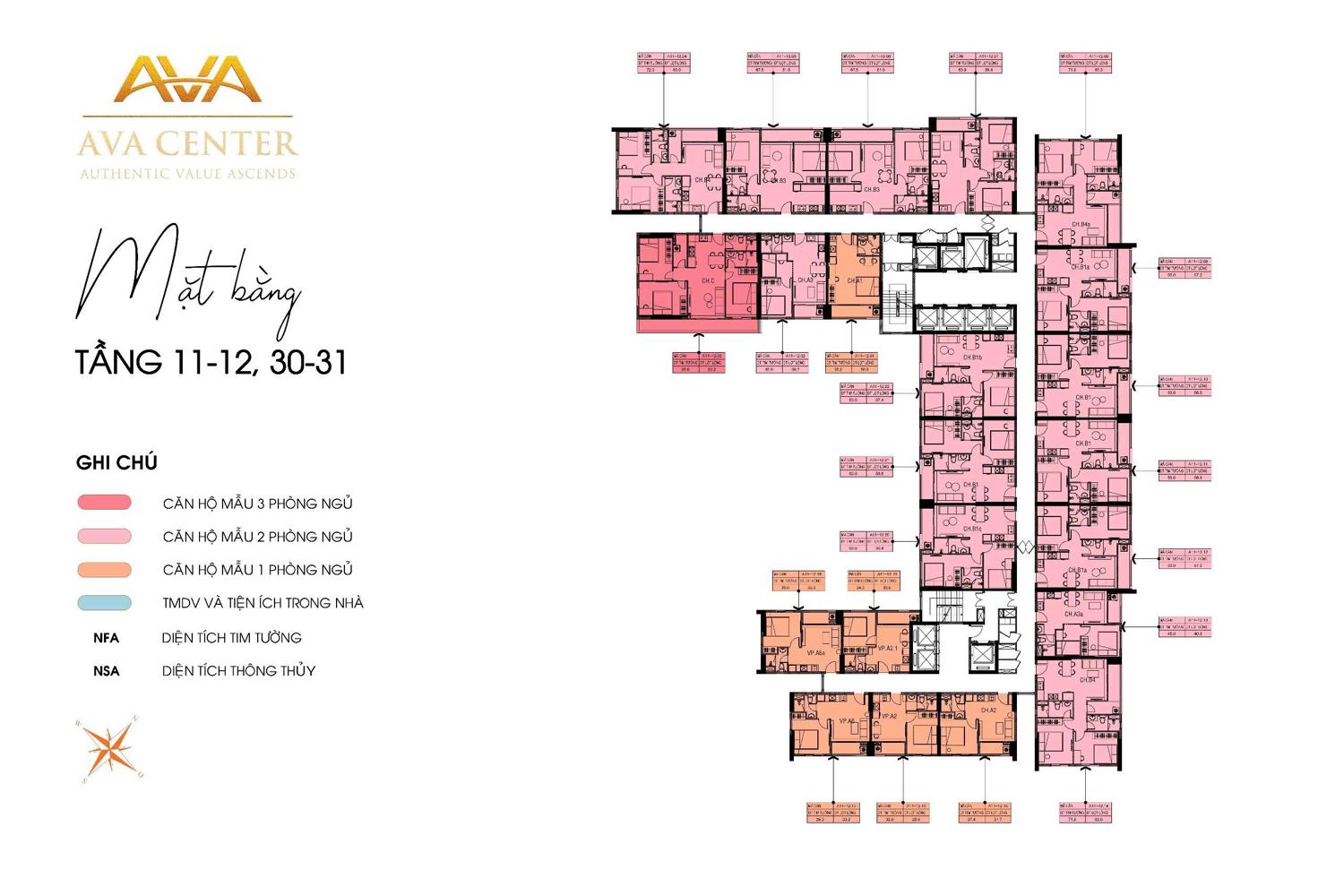 Mặt bằng & thiết kế Ava Center