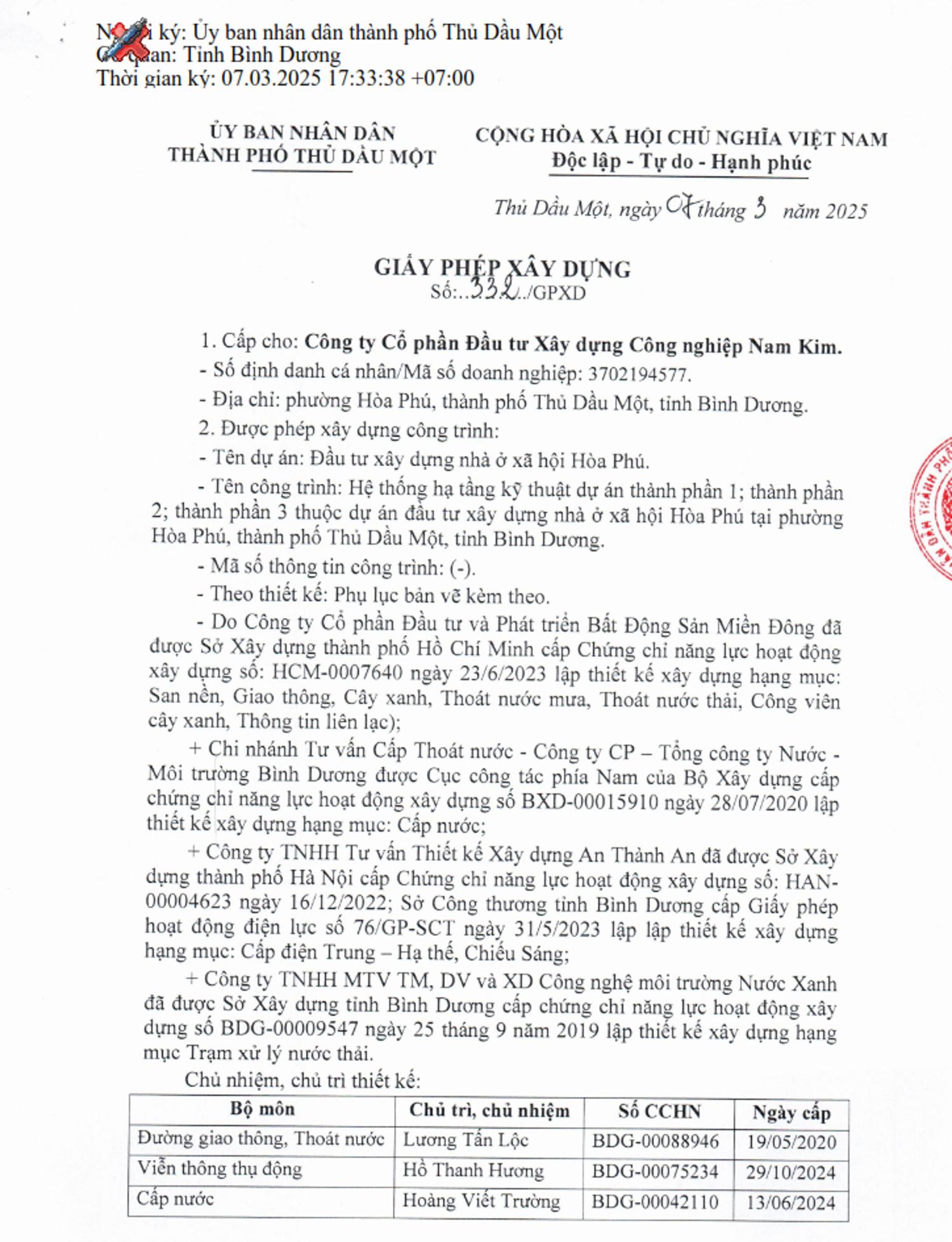 Giấy phép xây dựng K-Home New City