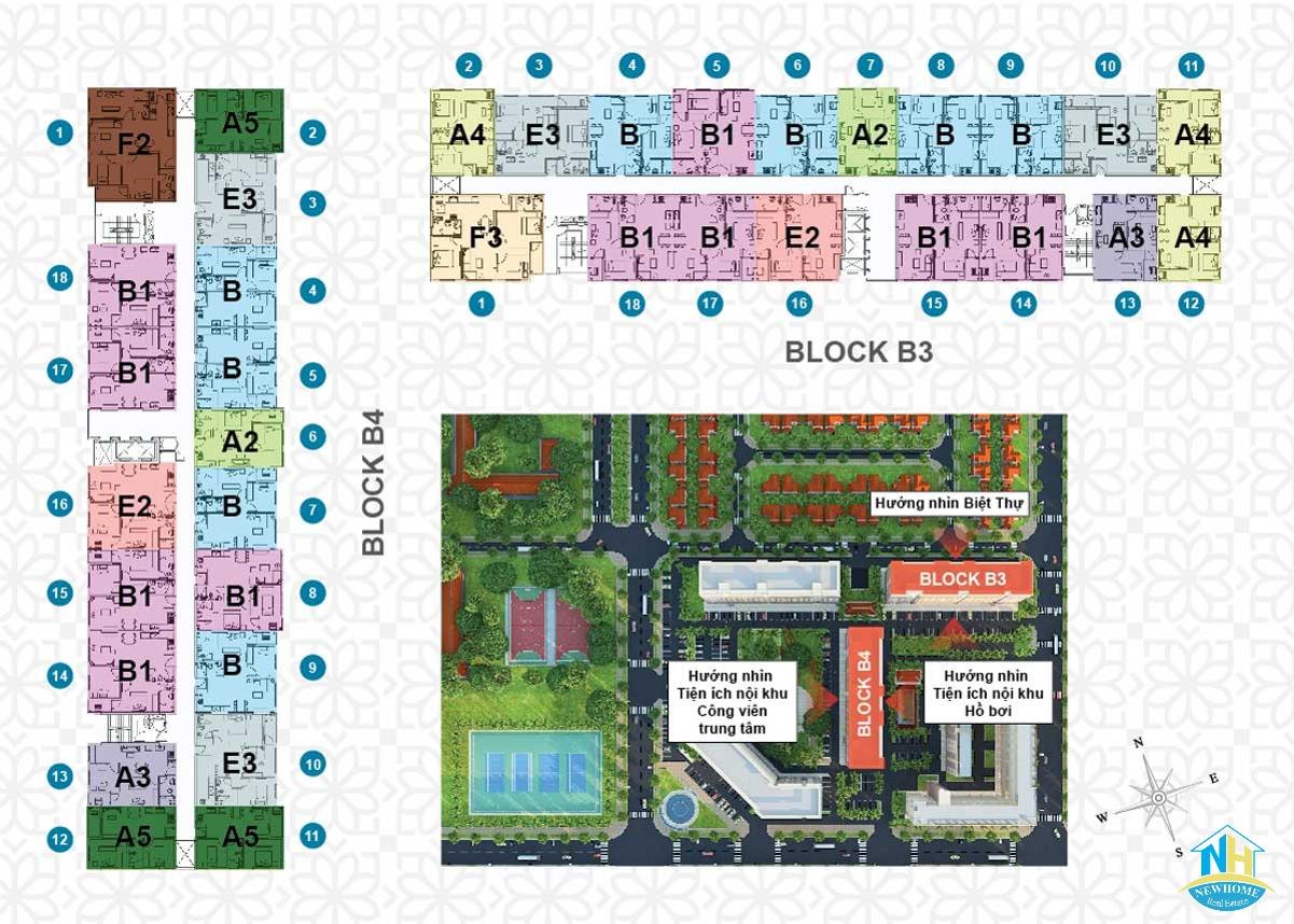 Green Town Bình Tân Mặt bằng Block B4 Green Town