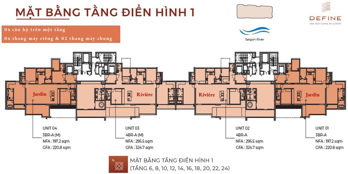 Define Quận 2 Mặt bằng dự án Define Quận 2
