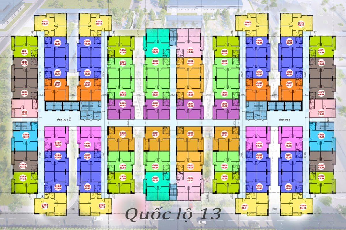 Mặt bằng Unico Thăng Long