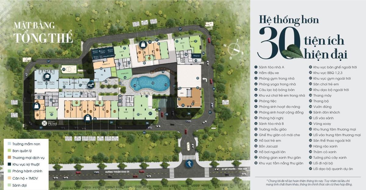 Mặt bằng dự án Legacy Prime Bình Dương