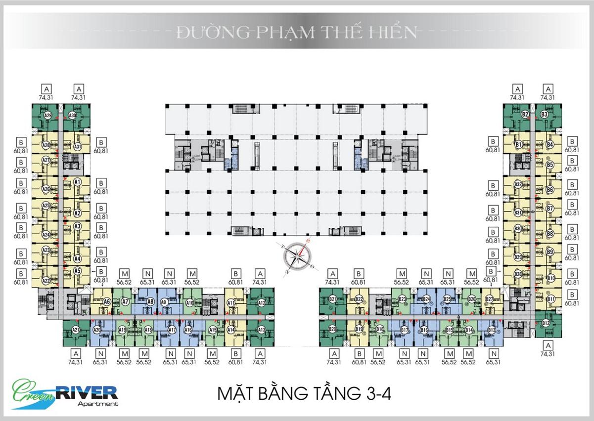 Green River Quận 8 Mặt bằng tầng dự án Green River