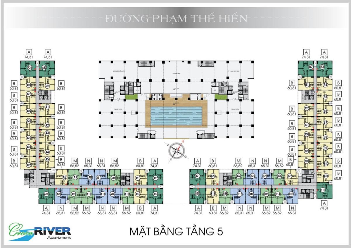 Green River Quận 8 Mặt bằng tầng dự án Green River