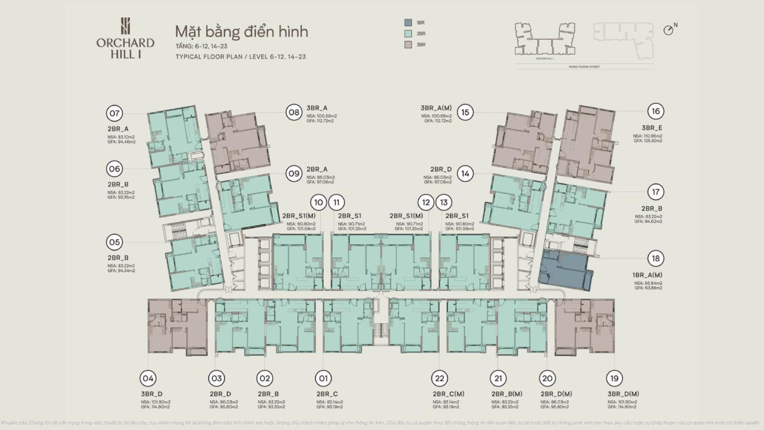 Orchard Hill Mặt bằng & thiết kế Orchard Hill