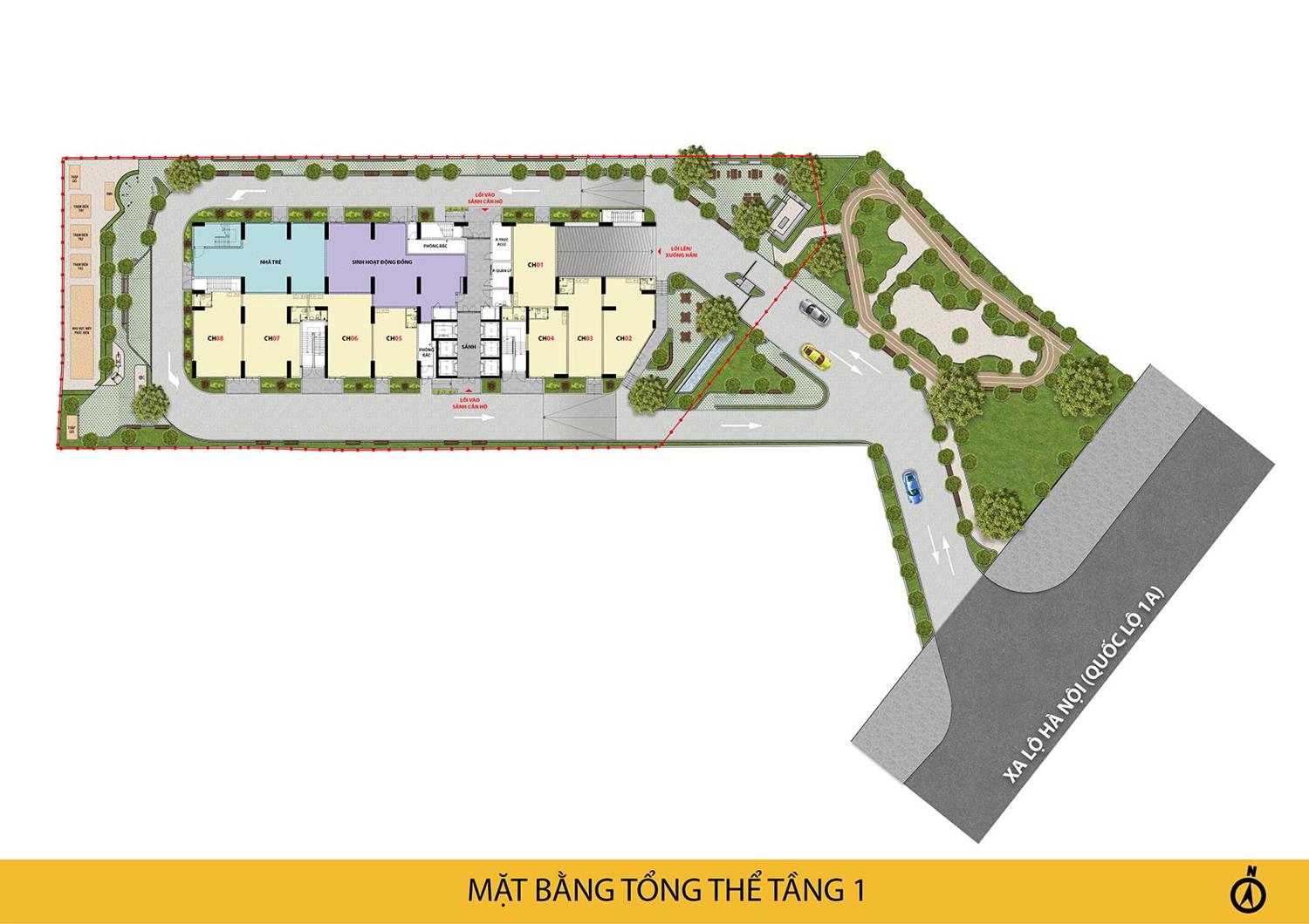 Mặt bằng & thiết kế Bcons Avenue