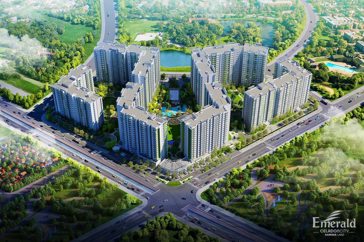 Phối cảnh phân khu Emerald Celadon City