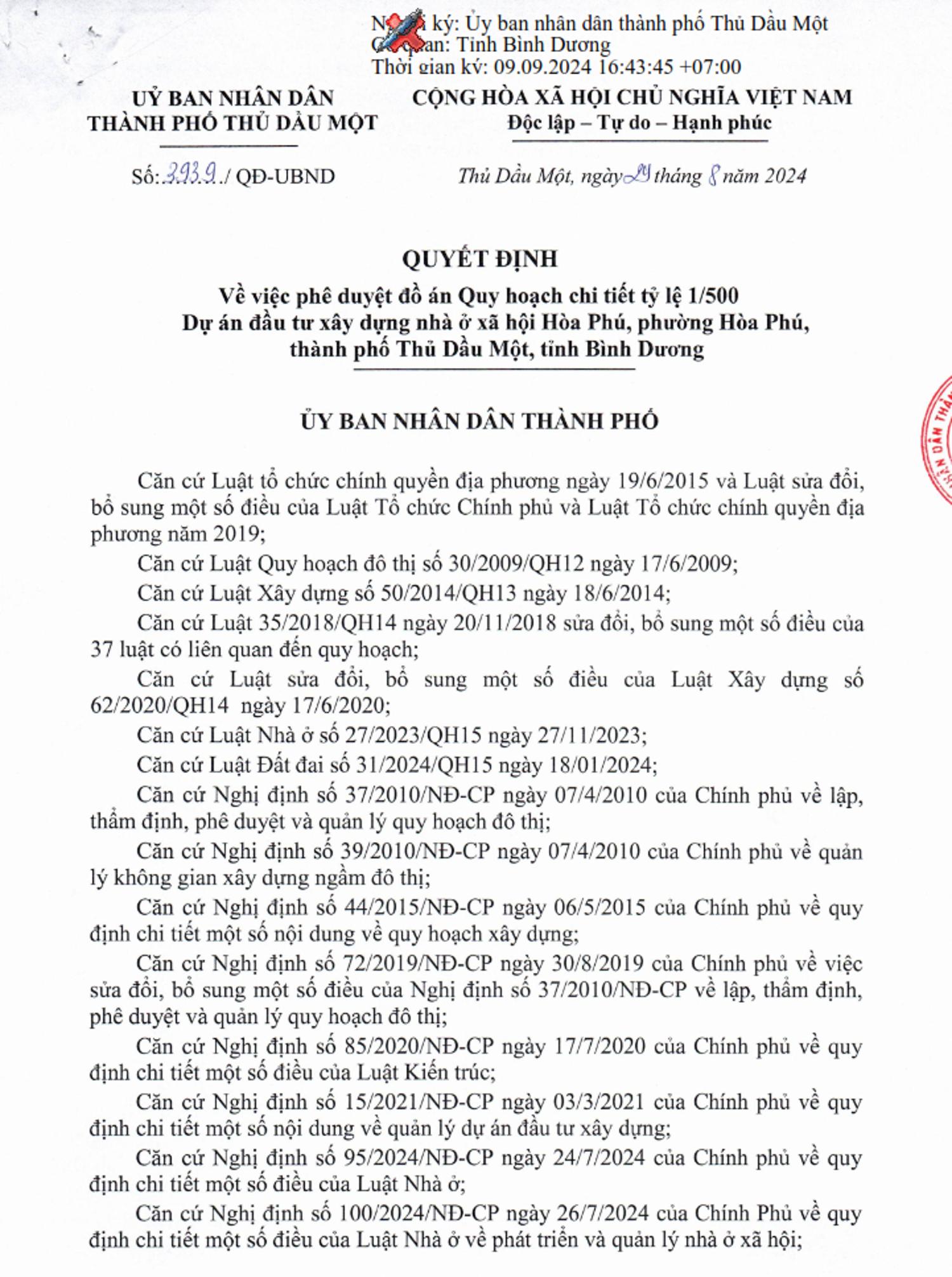 Quyết định 1/500 K-Home New City