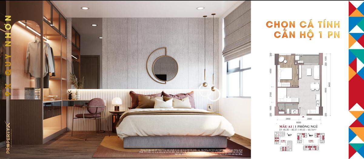 Thiết kế 45m2 dự án 9X Quy Nhơn