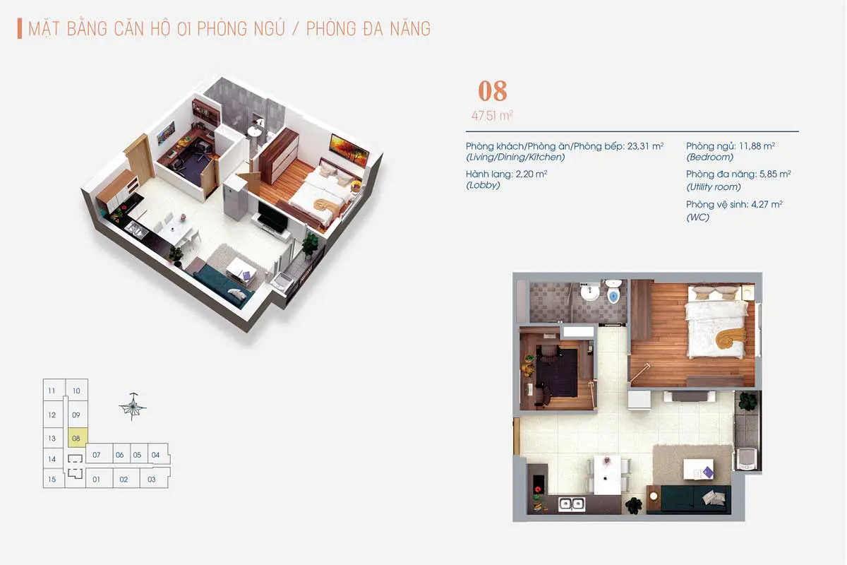 Thiết kế căn hộ dự án Viva Plaza