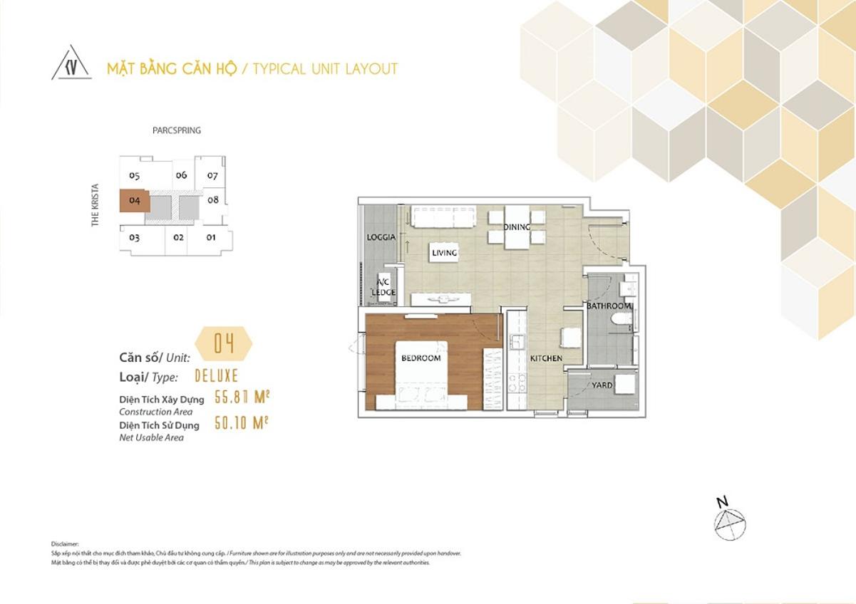 Thiết kế căn hộ dự án Kris Vue
