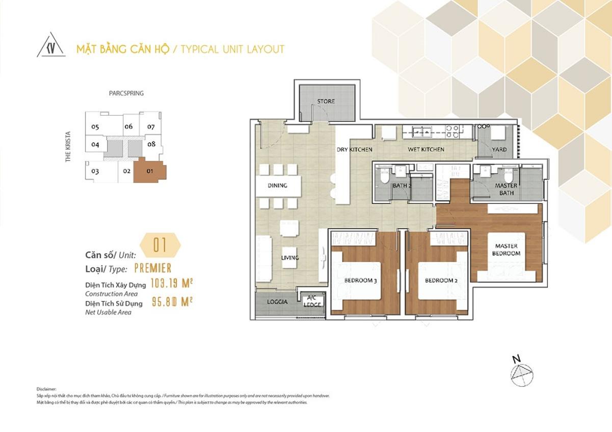 Thiết kế căn hộ dự án Kris Vue