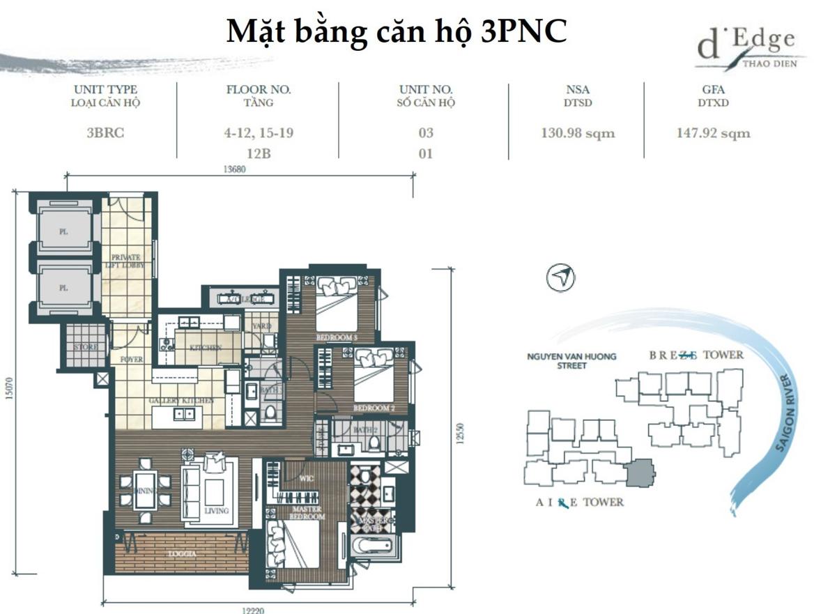 D’EDGE Thảo Điền Thiết kế căn hộ dự án D'edge Thảo Điền