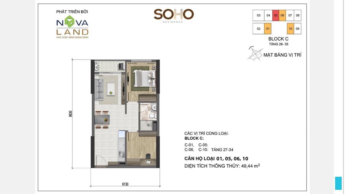 Soho Residence Quận 1 Thiết kế căn hộ dự án Soho Residence Quận 1