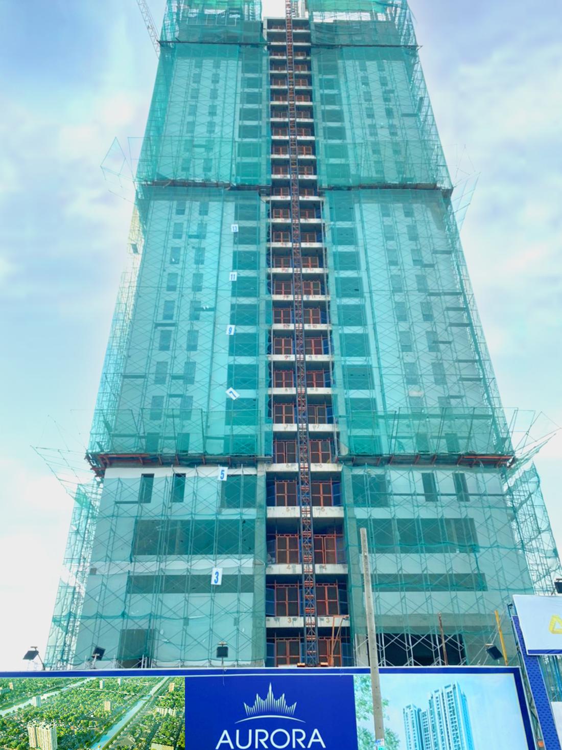 Tiến độ căn hộ Aurora Residence tháng 01/2022