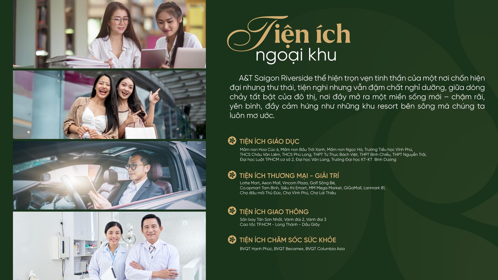 Tiện ích nội khu phong phú A&T Saigon Riverside