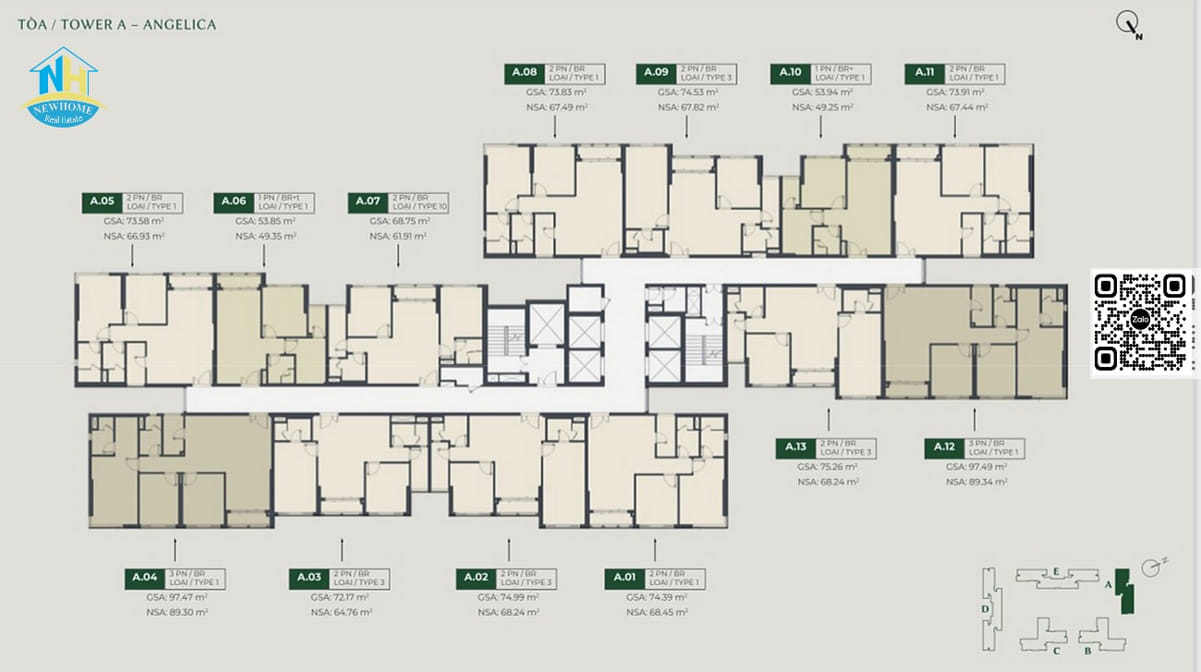 Mặt bằng Block A dự án Lumiere Boulevard