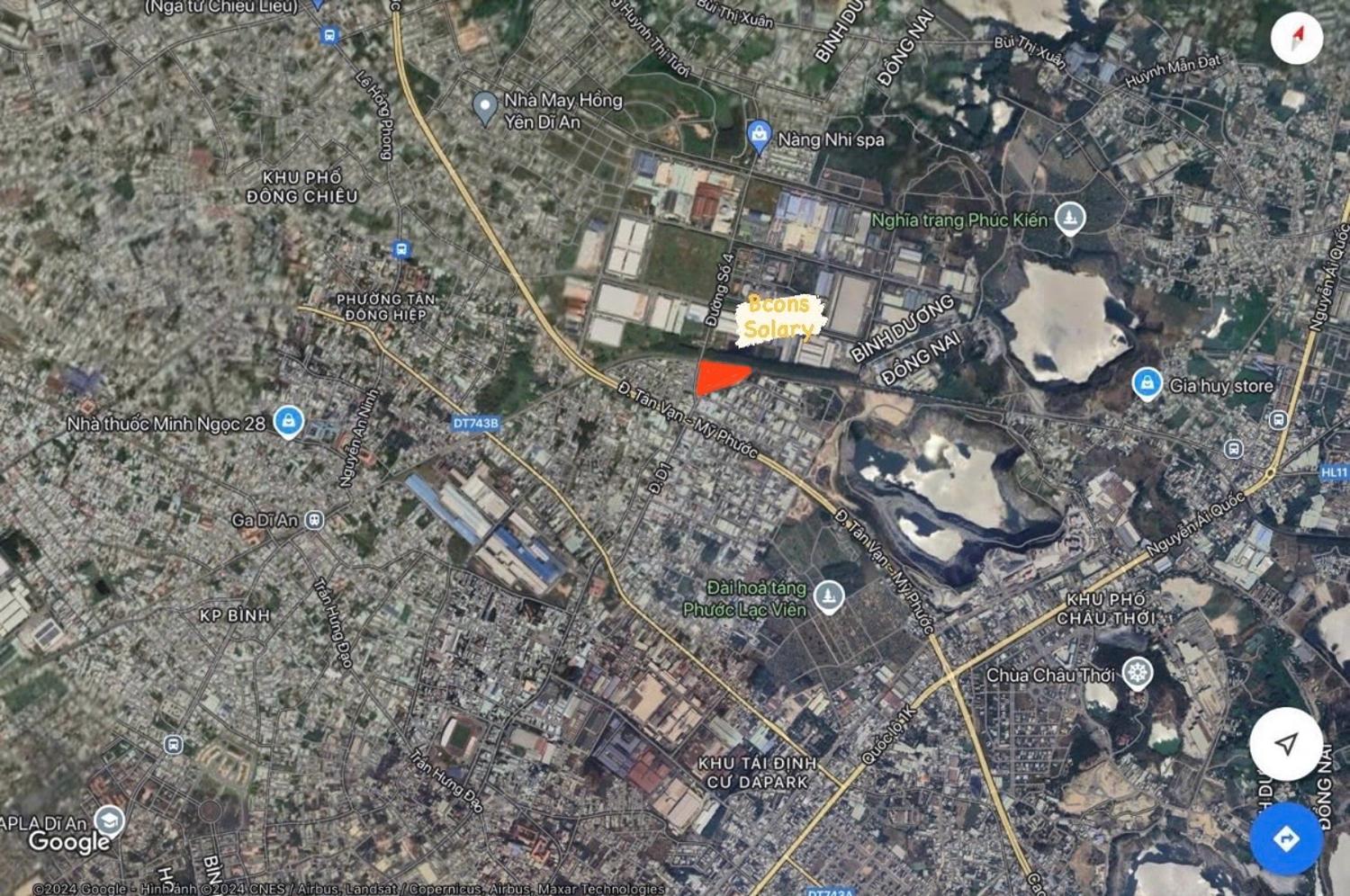 Vị trí dự án Bcons Solary