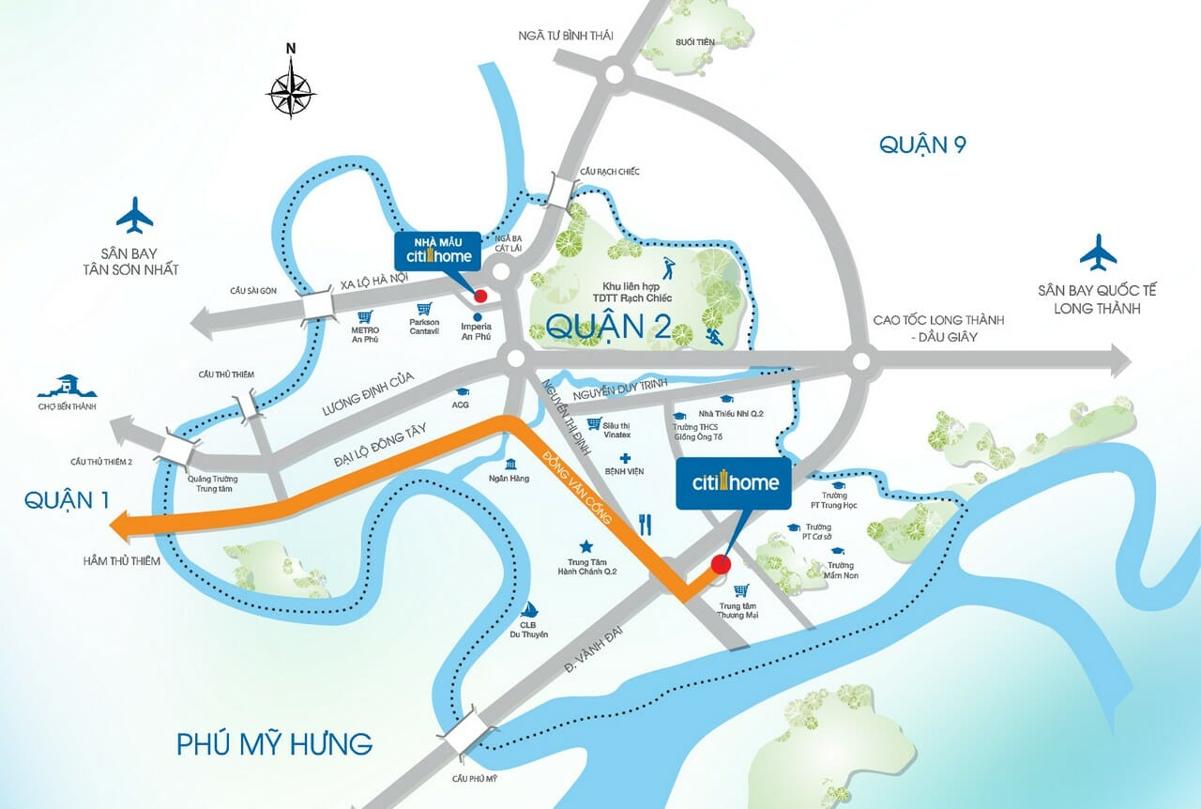 Citi Home Quận 2 Vị trí dự án Citi Home