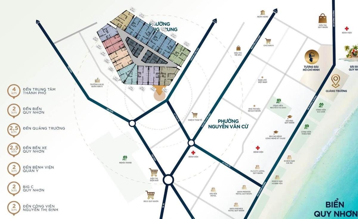 Vị trí dự án Phú Tài Central Life