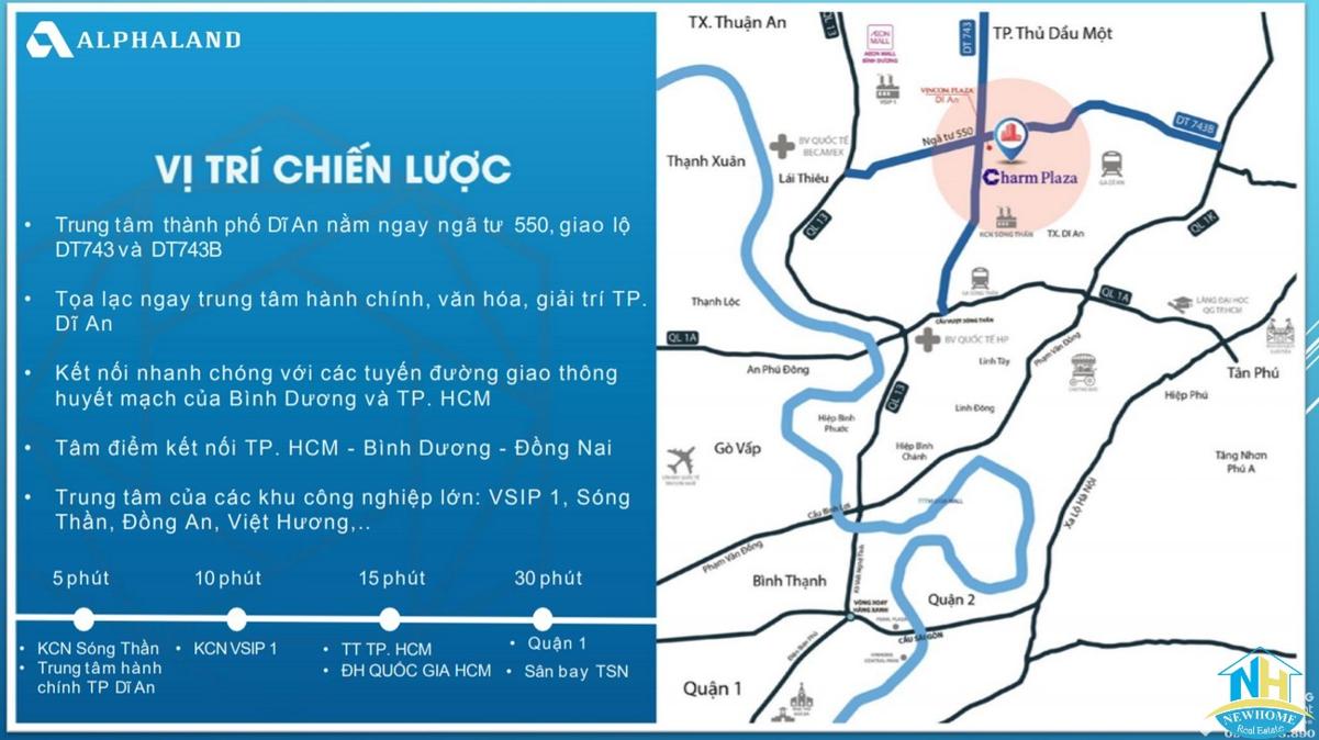 Charm Plaza Bình Dương Vị trí dự án Charm Plaza