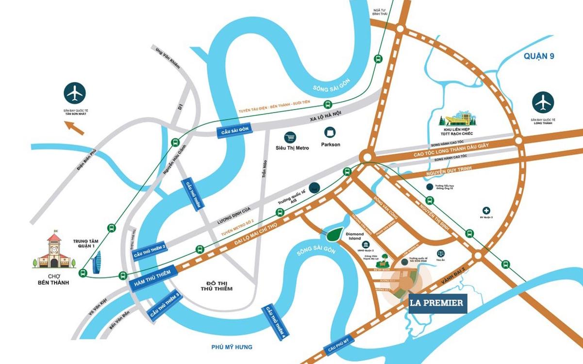 La Premier Quận 2 Vị trí dự án La Premier