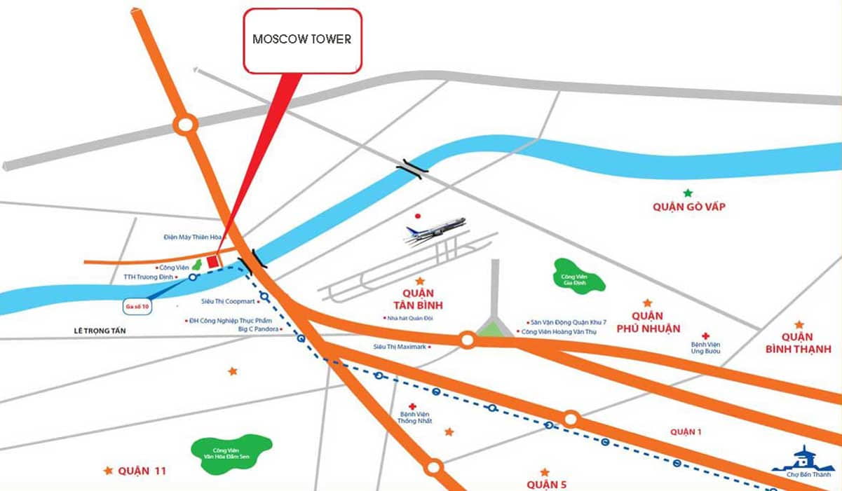 Vị trí dự án Moscow Tower