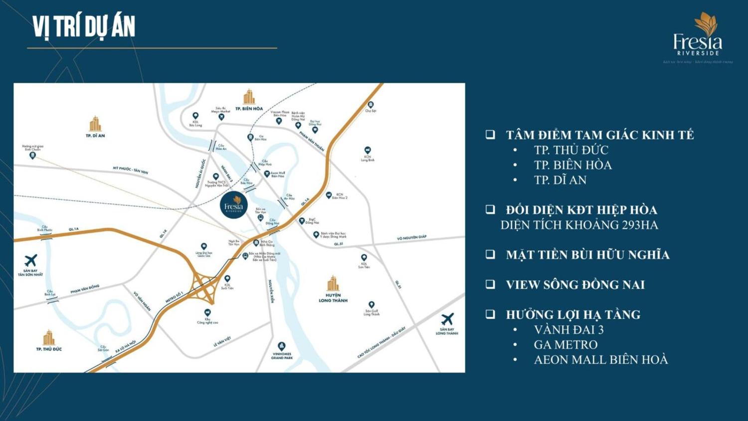Vị trí dự án Fresia Riverside