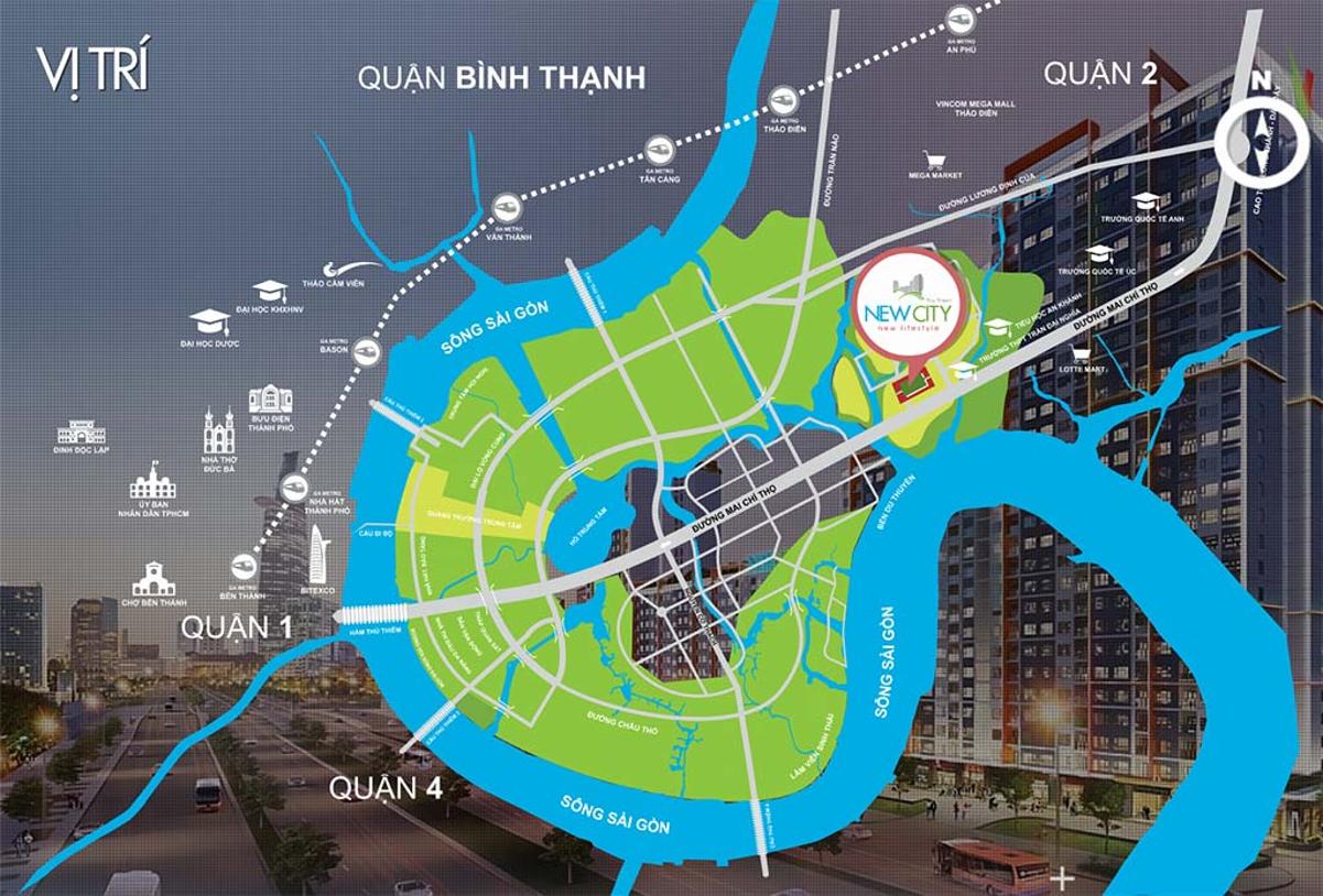 New City Thủ Thiêm Vị trí dự án New City Thủ Thiêm