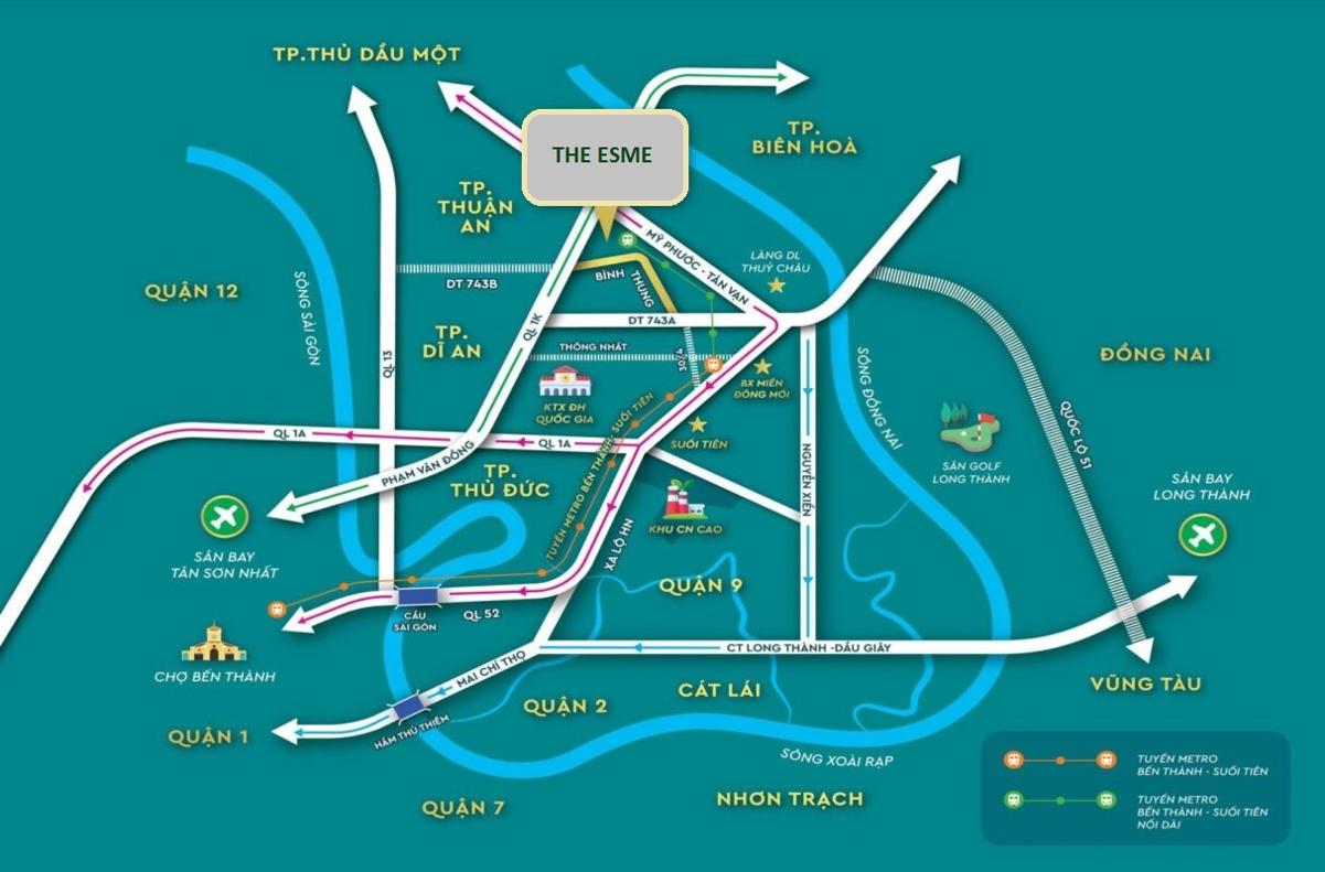 The Esme' Vị trí dự án The Esme'