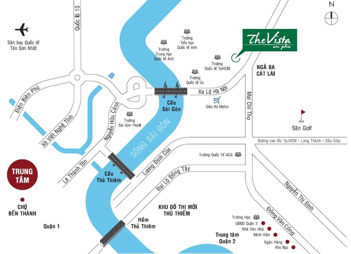 Vị trí dự án The Vista An Phú