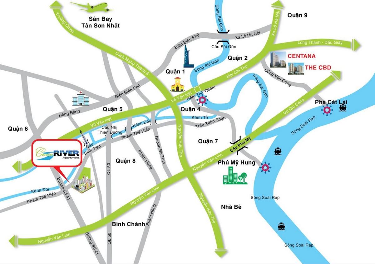 Green River Quận 8 Vị trí dự án Green River