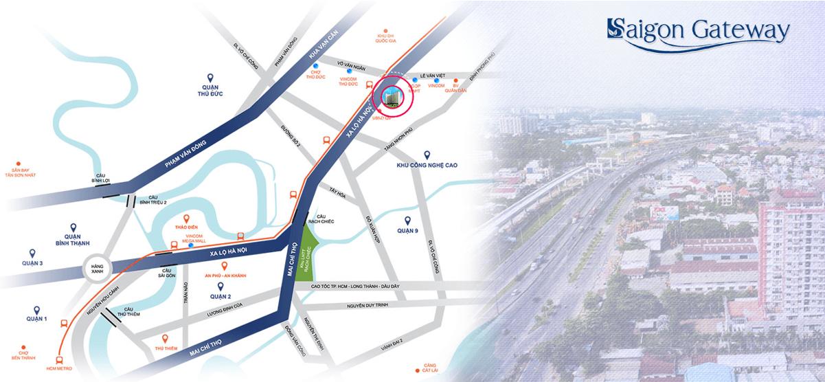 Vị trí dự án Saigon Gateway