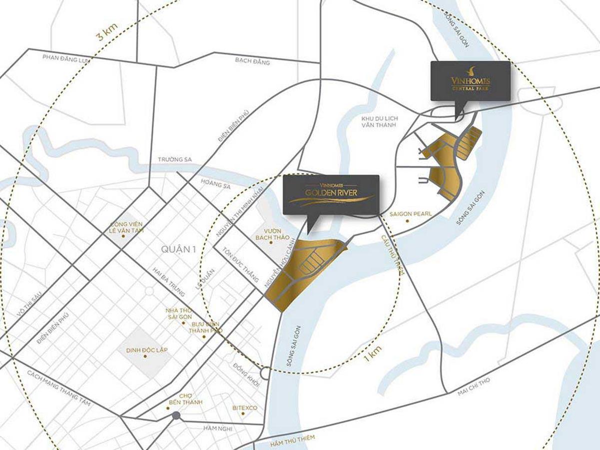 Vị trí dự án Vinhomes Golden River